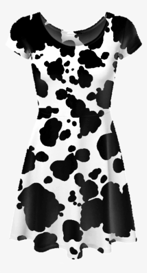 Cow Print Skater Dress - Dress