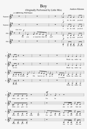 Boy Sheet Music Composed By Andrew Klemm 1 Of 11 Pages - Power Little Mix Piano Notes
