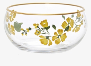 Murano Bowl With Yellow Flower - Bowl