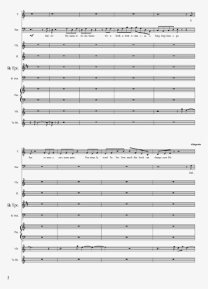 Hello Sheet Music Composed By Trey Parker Matt Stone - Book Of Mormon Score Sheet