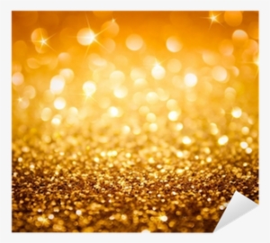 Golden Glitter And Stars For Christmas Background Sticker