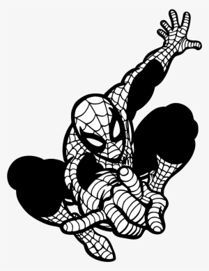 Spider Man Logo Png Transparent Svg Vector Freebie - Spiderman Black And White