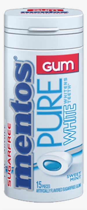Mentos Gum Pure White Mint Regular Size - Mentos Gum Pure White Mint