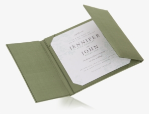 Gatefold Folded Wedding Invitations - Folded Invitation