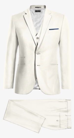 White 3-piece Polyester Suit - White Linen Blazer - Men Custom Blazer