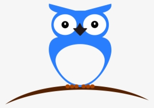 This Free Icons Png Design Of Blue & White Owl