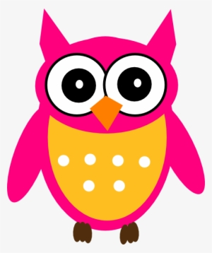 Pink Yellow Owl Clip Art At Clipart Library - Owl Cartoon