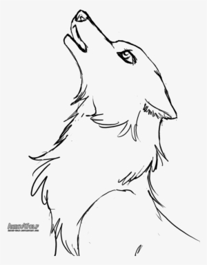 sitting wolf outline