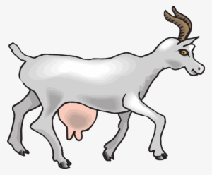 Side View Goat Clip Art At Clker - Transparent Clipart Milk Goat