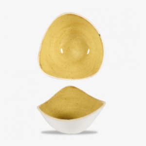 5cm Stonecast Mustard Yellow Triangle Bowl - Yellow