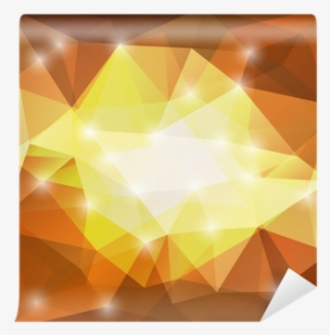 Brown And Yellow Triangle Background With Sparkle Wall - Orange