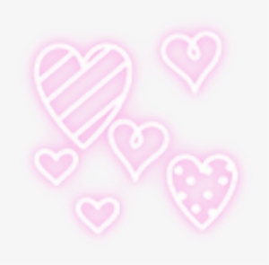 Ftestickers Hearts Light Glow Glowing Luminous Pink - Love