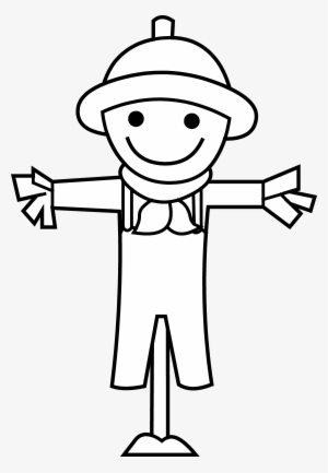 Black And White Scarecrow Clipart 2 By Dawn - Scarecrow Line Art
