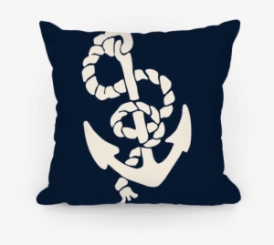 Large Anchor Throw Pillow - She's Beauty She's Grace She Ll Punch You In The Face