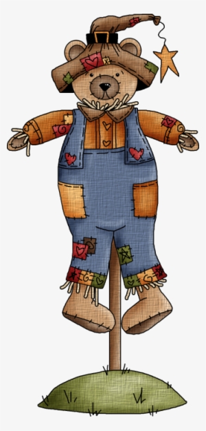 Teddy Bear Scarecrow * Fall Clip Art, Fall Festivals, - Fall Clipart