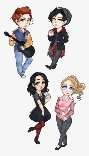 Riverdale Core Four I Have Fallen And Can - Riverdale Fanart Chibi