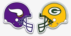 Minnesota Vikings & Greenbay Packers - Vikings Vs Packers Helmets
