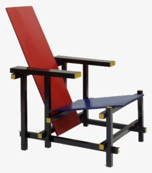 Gerrit Rietveld Neoplasticism Design Chair Pic From - Gerrit Rietveld Red And Blue Chair Png