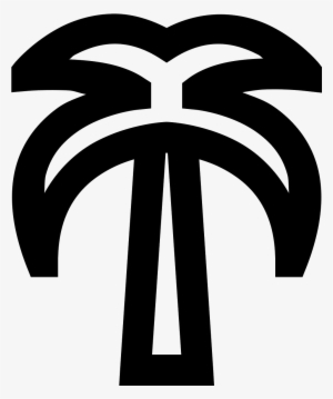 This Is A Picture Of A Large Palm Tree That Has Four - Palm Tree Logo White