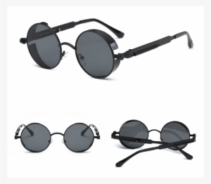 Retro Polarized Steampunk Sunglasses Fashion Round