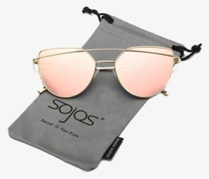 Sojos Woman Cat Eye Mirrored Sunglasses With Metal - Sojos Sunglasses