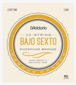 D'addario Ej86 Bajo Sexto Phosphor Bronze - 12-string