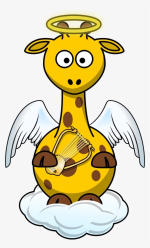 Giraffe Angel By @bingenberg, A Giraffe Cartoon Dressed - Cartoon Giraffe