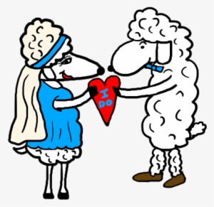 Sheep Clipart Wedding - Hd Bride And Groom Clipart Png