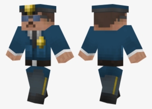 minecraft skin girl policeman clipart