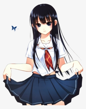 Anime Girl With Black Hair Pictures, Images And Photos - Anime Black Hair Png