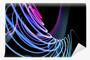 Glowing Lines On Black Background Wall Mural • Pixers® - Graphic Design