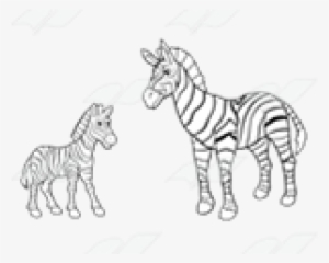Zebra Mom And Baby Clipart