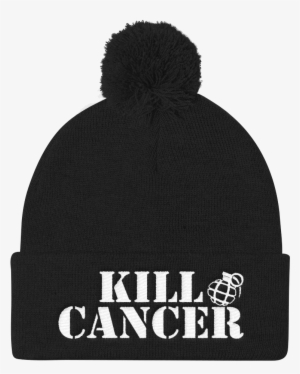 Lung Cancer Awareness Pom-pom Beanie - Kill Cancer Hat! Breast Cancer Pink Awareness Baseball