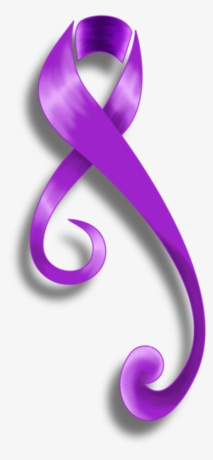 Purple Cancer Ribbon Tattoos N2 - Crohn's Awareness