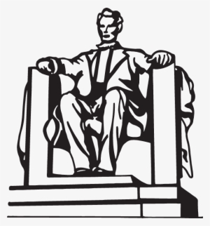 Lincoln Memorial Black And White Clipart