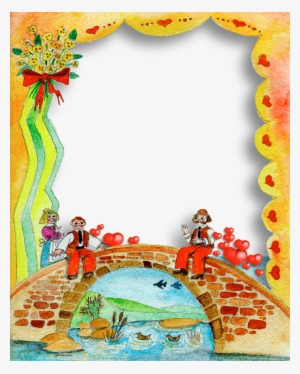 Painting Photo Frame For Child - Children Photo Frame Png