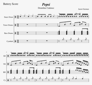 Pepsi Sheet Music Composed By Jason Guzman 1 Of 4 Pages - Drum Cadence