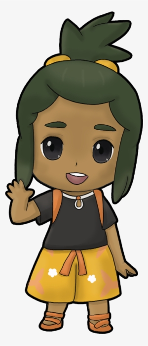 Hau Chibi Outline - Cartoon