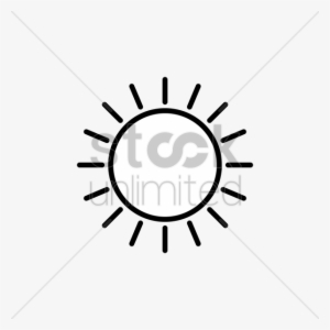 Download Sun Vector Outline Clipart Clip Art Illustration - Minimalist Sun Design