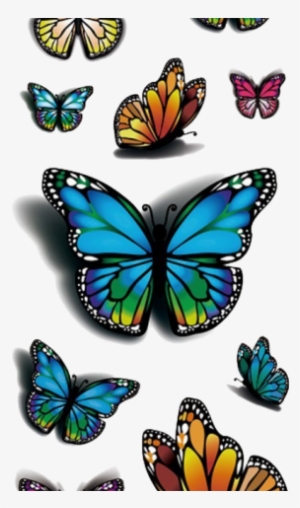 Butterfly Tattoo Designs Png Transparent Images - Tafly 3d Colourful Butterfly Body Art Temporary Tattoos