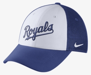 Nike Mesh Back Swoosh Flex Fitted Hat Size Flx (white) - Kansas City Royals