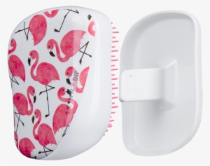 The New Skinny Dip Compact Styling Hairbrush In A Tropical - Tangle Teezer Compact Styler Flamingo