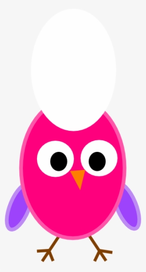 Pink Owl Clip Art At Clker - Pink Owl Png Picture Frame