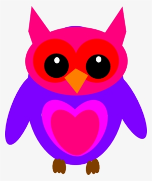 Hot Pink Owl Clip Art At Clker - Halloween Owl Clipart