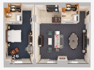 One Bedroom - 3d Floor Plan