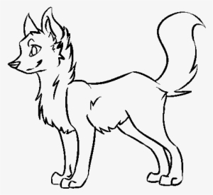 Angry Wolf Lineart Ms Paint - Dog And Fox Drawing