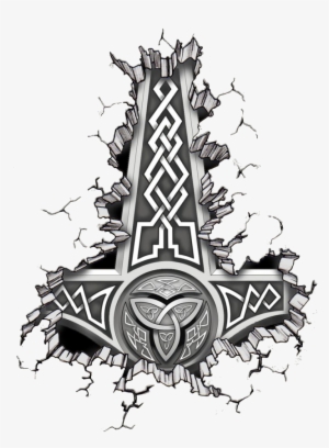 Fcjntl4 Tattoo Designs Thor's Hammer Transparent PNG - 640x862 - Free Download on