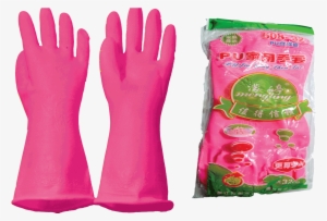Pvc Rubber Gloves Voilet Pi - Pink Rubber Gloves Transparent