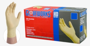 Nitrile-gloves - Ammex Gloveworks Hd Latex Gloves - Small