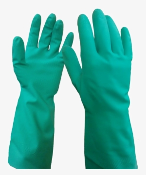 Nitrile Gauntlet Flock Lined Rubber Gloves, Latex Gloves, - Safety